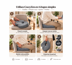 Coussin Ergonomique Coccyx à Mémoire de Forme