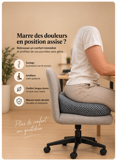 Coussin Ergonomique Coccyx à Mémoire de Forme